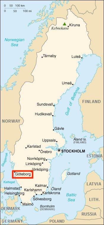 Schweden, Göteborg Karte anzeigen