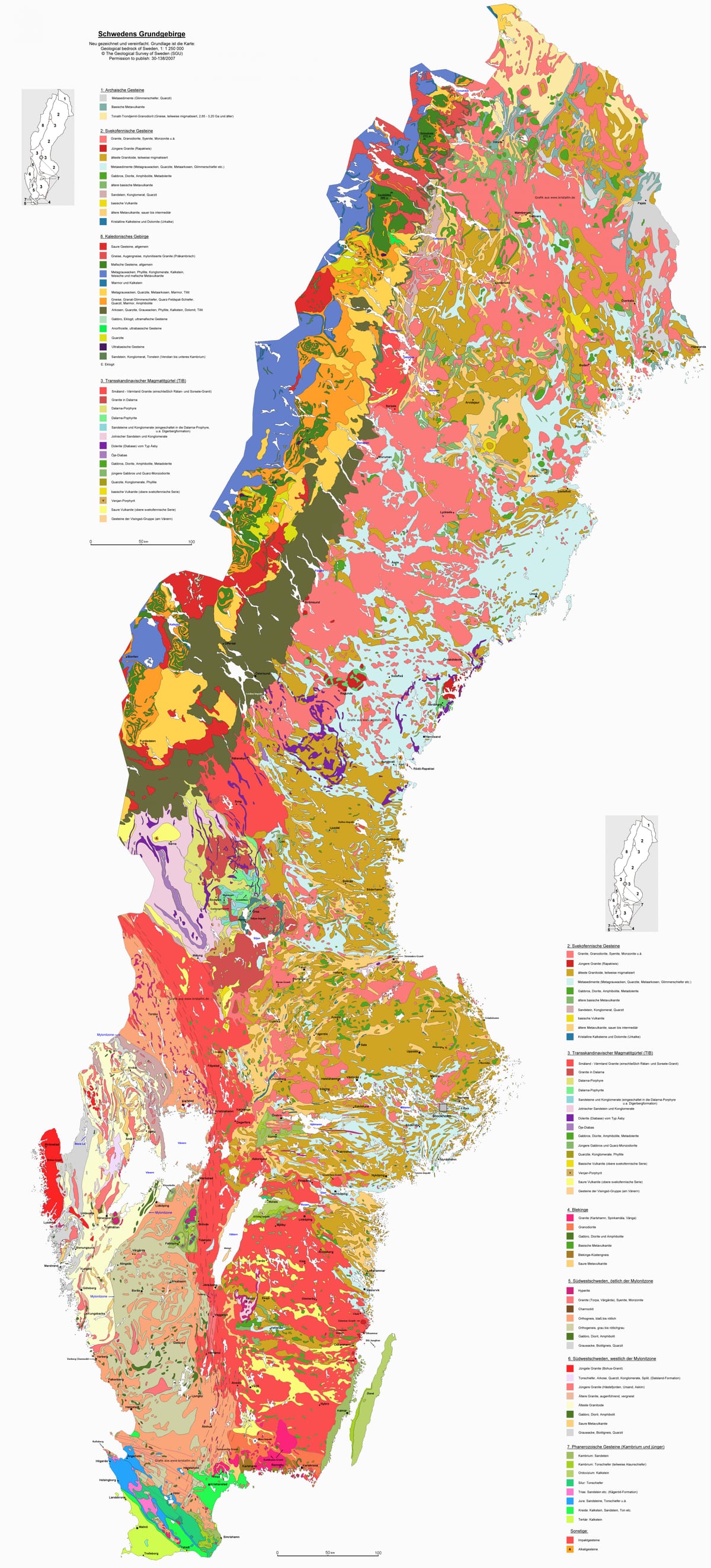 Karte geologische Karte