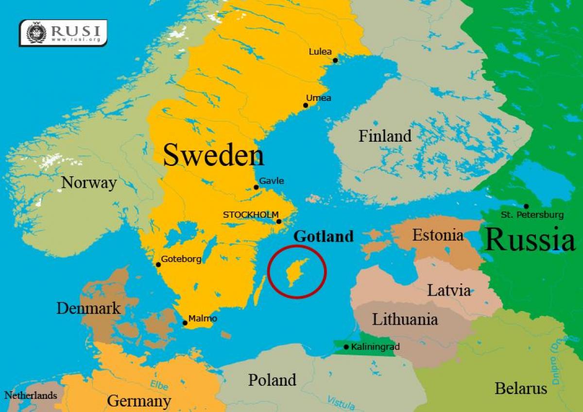 Gotland, Schweden-map - Karte von Gotland, Schweden (Nordeuropa - Europa)