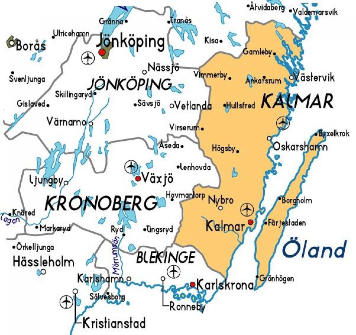Kalmar Schweden Karte