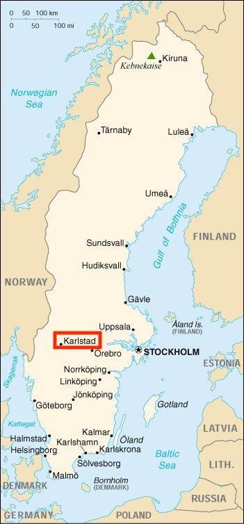 Karte von Karlstad Schweden
