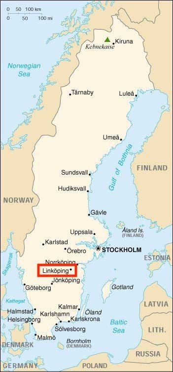 Karte von Linköping Schweden