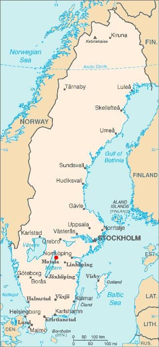 Karte von Motala Schweden