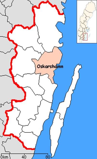Karte von Oskarshamn Schweden