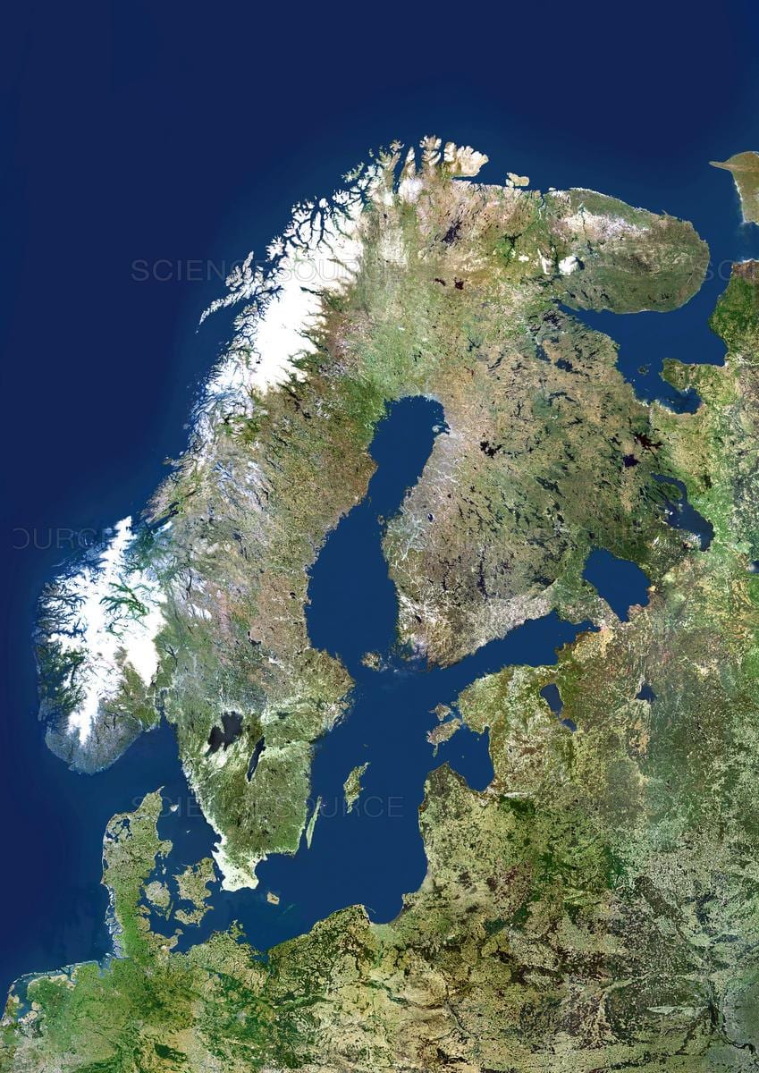 Karte von Schweden-Sat