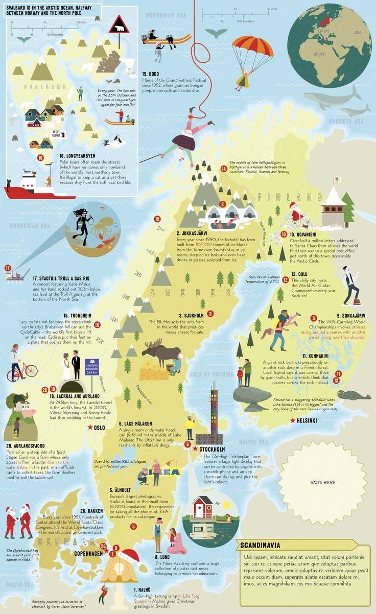 Schweden Attraktion Karte