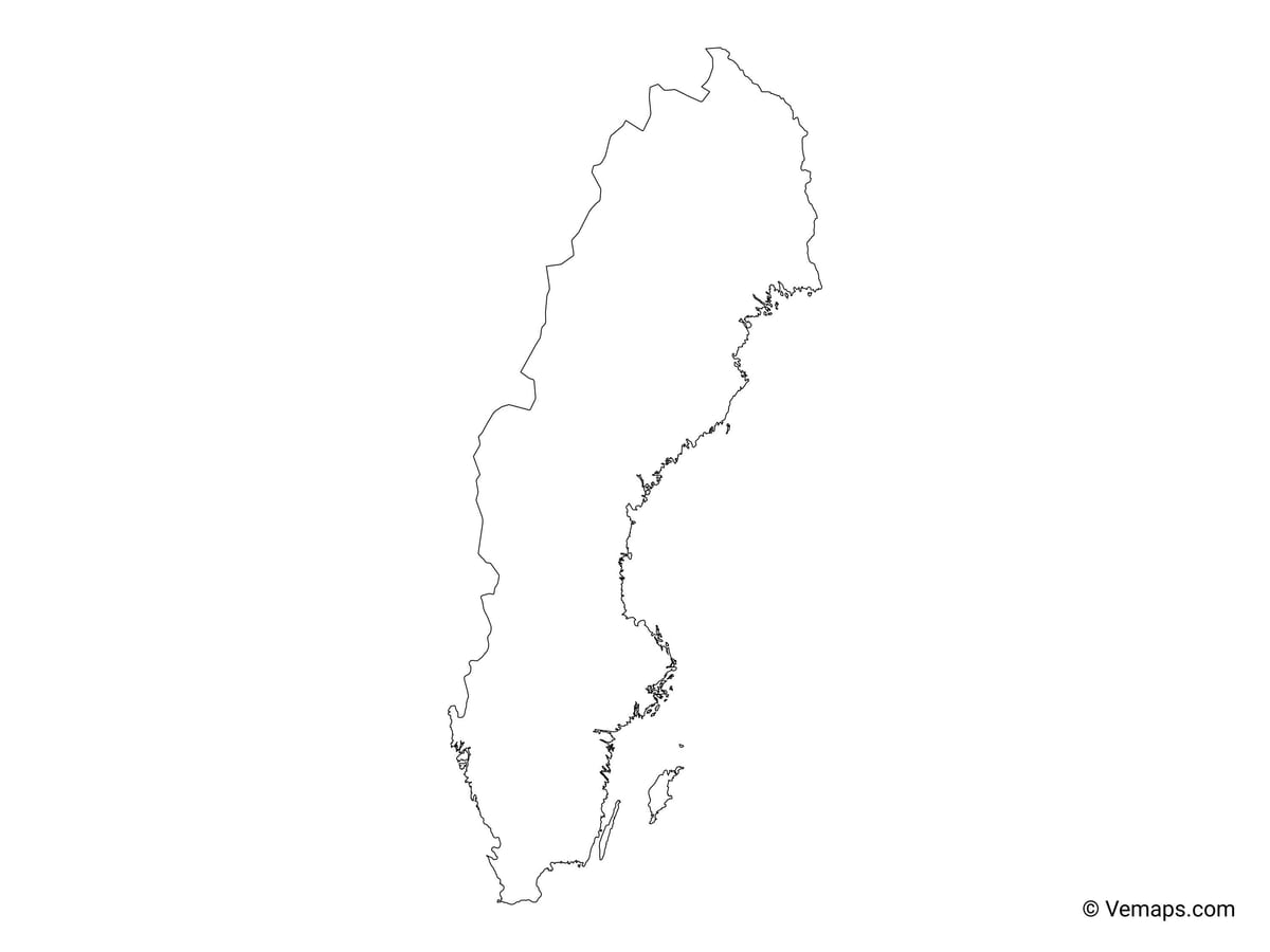 Karte von Schweden-Vektor