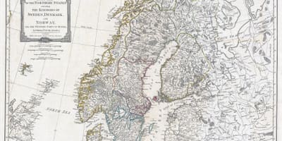 Alte Landkarte Schweden