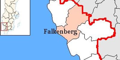 Karte von Falkenberg, Schweden