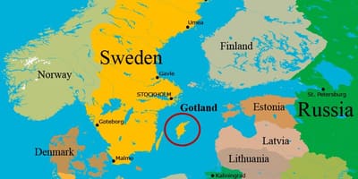 Karte von Gotland, Schweden
