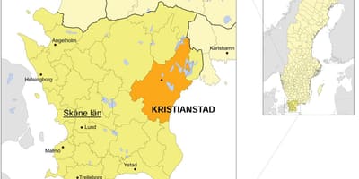 Karte von Kristianstad Schweden