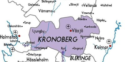 Karte von Kronoberg Schweden