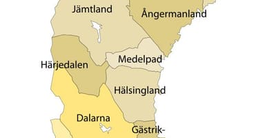 Karte von Lappland Schweden