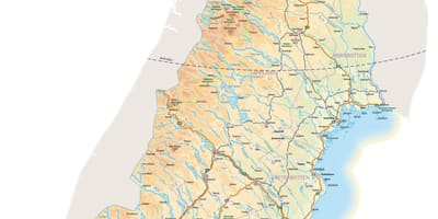 Karte von Nord-Schweden