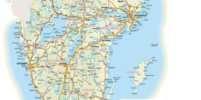 Karte von Süd-Schweden