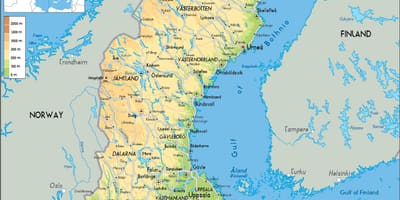 Karte von Schweden-Fluss