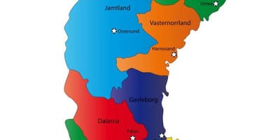 Karte der schwedischen Grafschaften