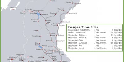 Zug Landkarte Schweden