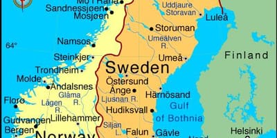 Karte von Schweden Städte