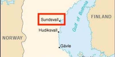 Karte von Sundsvall, Schweden